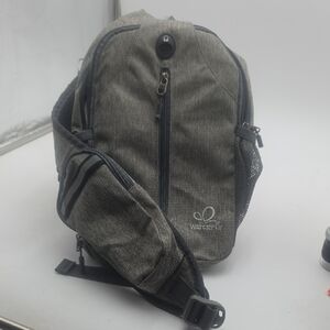 Waterfly Gray Crossbody Sling Bag Backpack